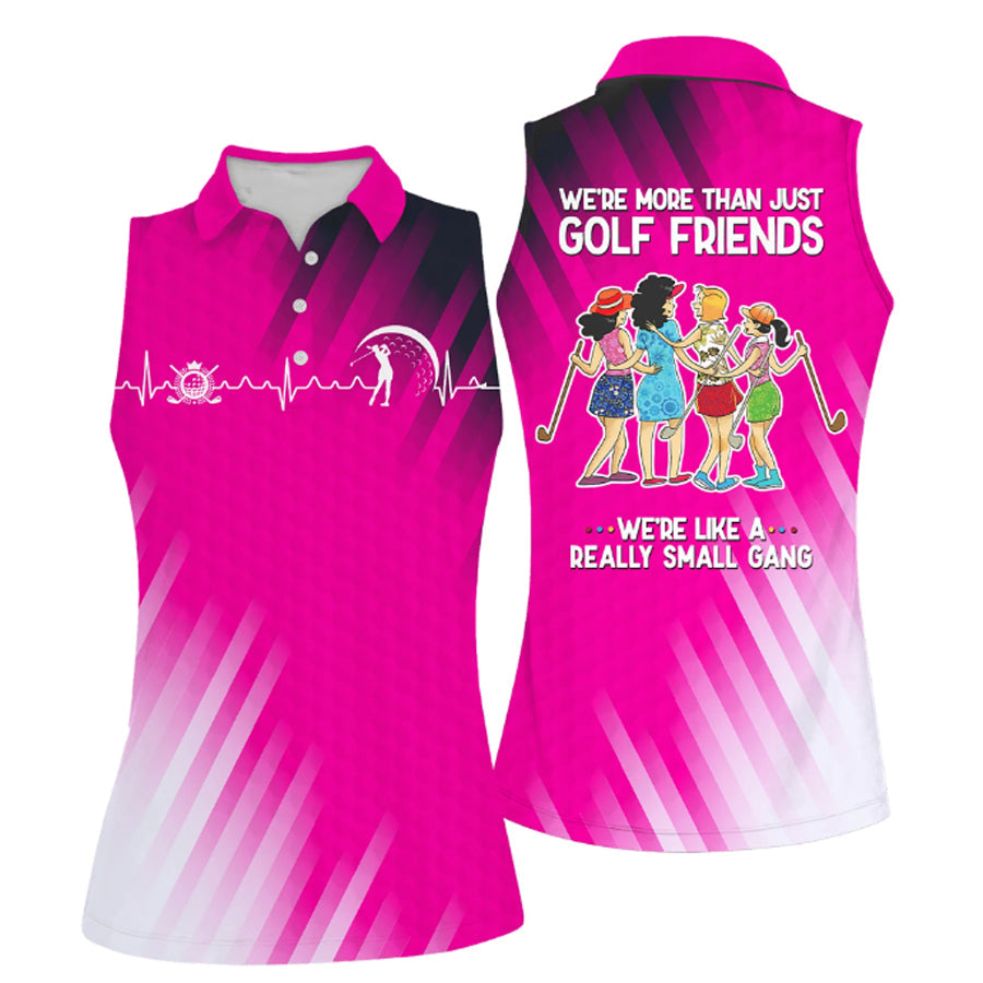 Golf Friends Nice Shot Team Muticolor Sleeveless Women Polo Shirt For Ladies, Golf Shirt SO0591