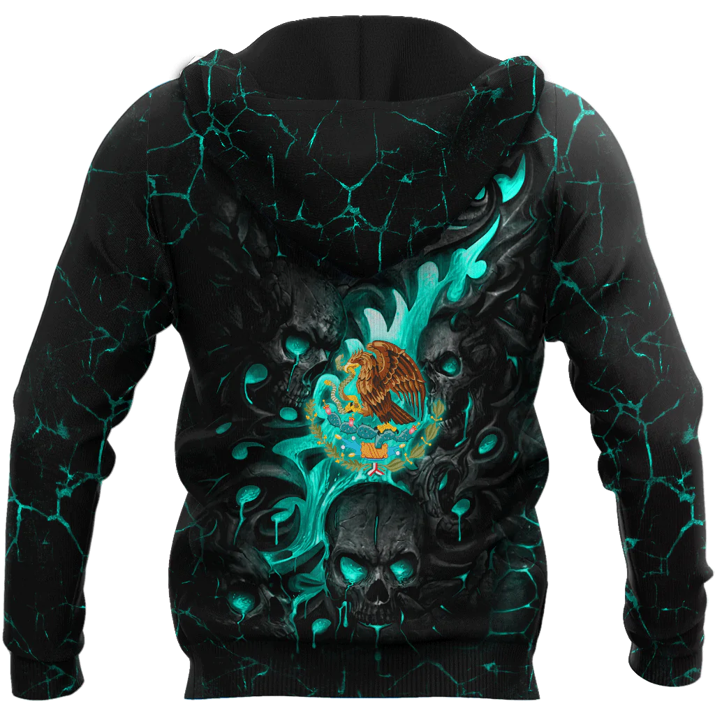 Lasfour Mexico Skull 3D Hoodie For Men And Women, Skull Mexican Hoodie SO0431