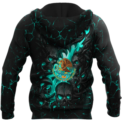 Lasfour Mexico Skull 3D Hoodie For Men And Women, Skull Mexican Hoodie SO0431