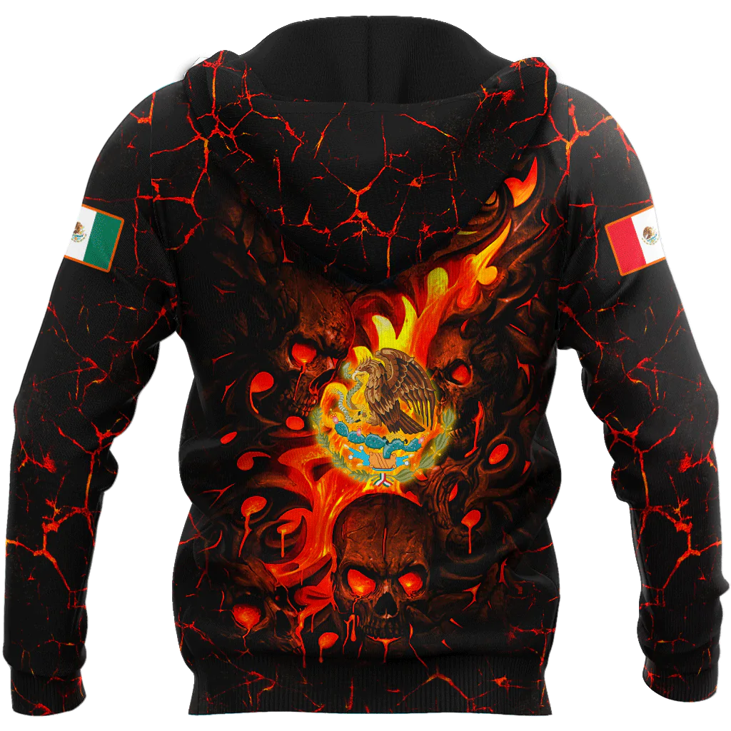 Lasfour Mexico Skull 3D Hoodie For Men And Women, Skull Mexican Hoodie SO0431