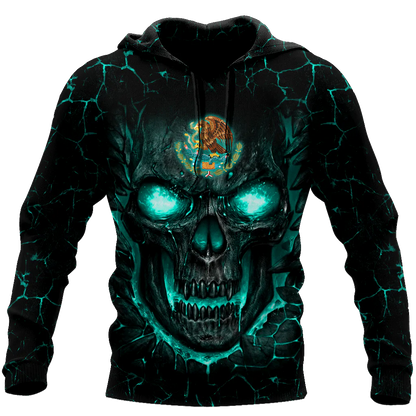 Lasfour Mexico Skull 3D Hoodie For Men And Women, Skull Mexican Hoodie SO0431