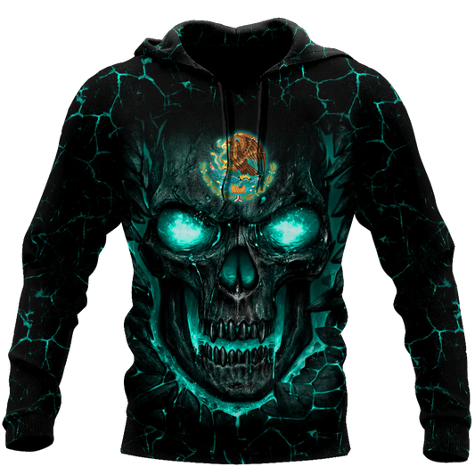 Lasfour Mexico Skull 3D Hoodie For Men And Women, Skull Mexican Hoodie SO0431