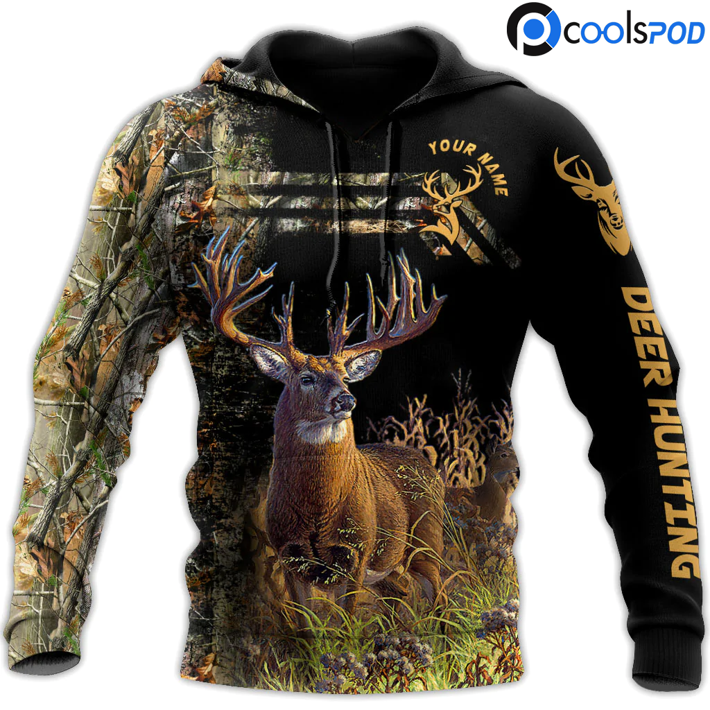 Custom Deer Hunting Hoodie 3D All Over Print, Hunter Hoodie, Hunting Dad Premium Hoodies, Gift For Hunter SO0460