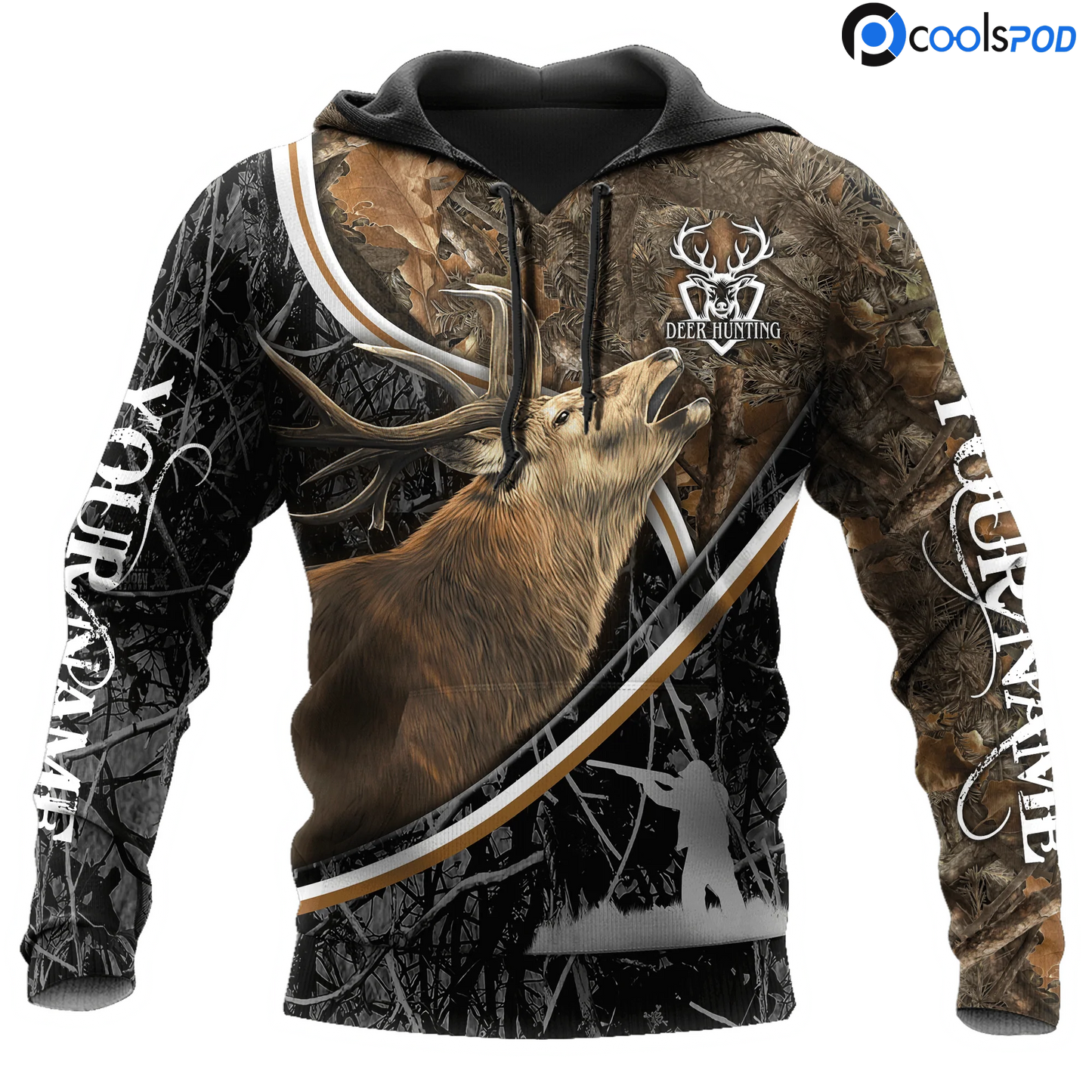 Personalized Name Hunter Hoodie For Him, Deer Print On Hoodie 3D, Deer Hunter Outfit, Gift For Hunting Lover Hunting Club SO0509