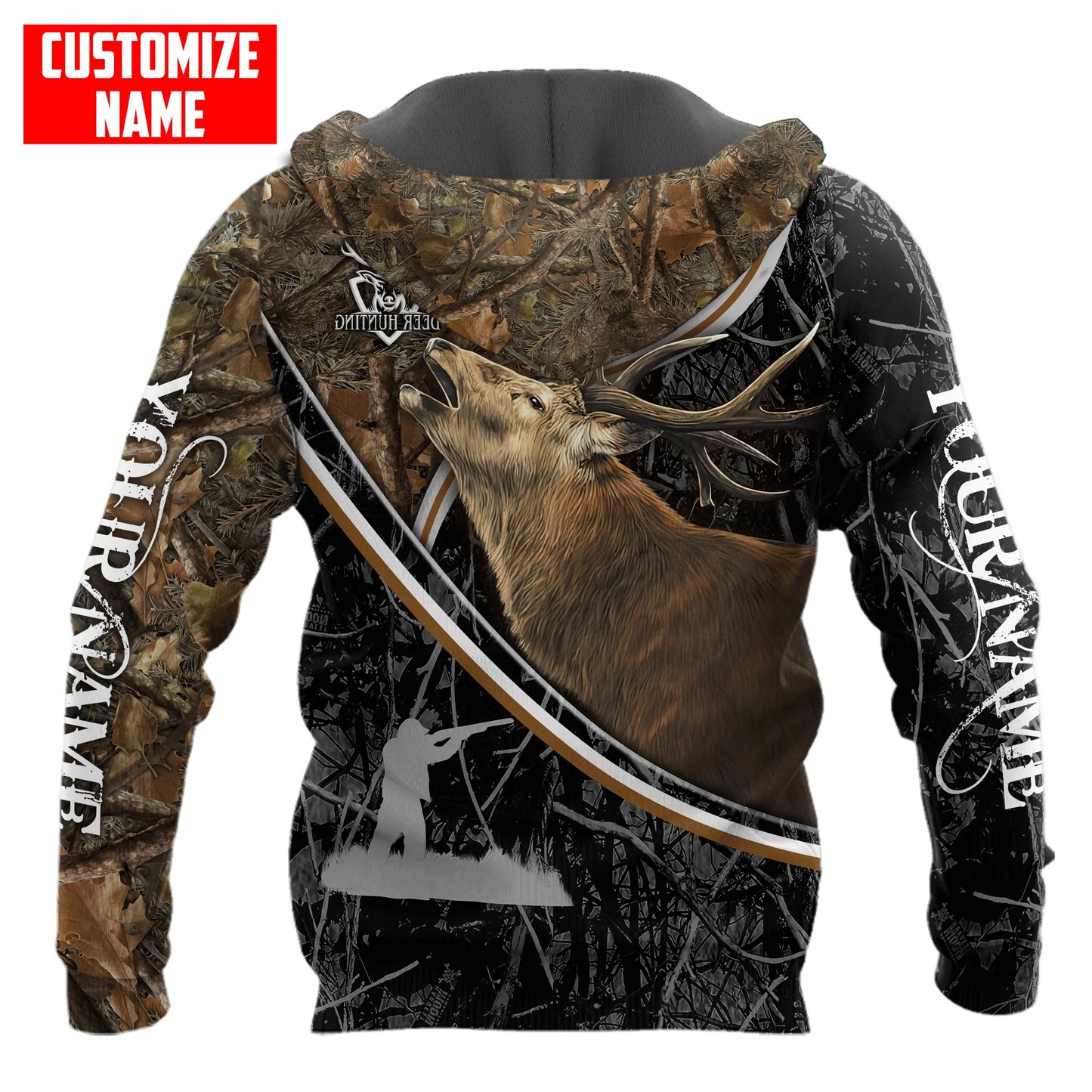 Personalized Name Hunter Hoodie For Him, Deer Print On Hoodie 3D, Deer Hunter Outfit, Gift For Hunting Lover Hunting Club SO0509