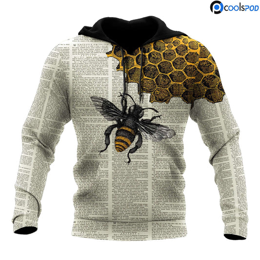 3D All Over Print Bee Shirt, Bee Dictionary Page Premium Hoodie For Men Women, Bee Lover Outfit TO2798