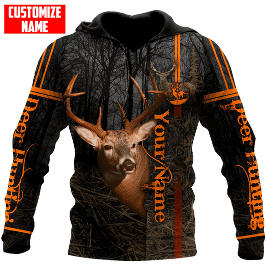 Personalized Name Deer Hunting Hoodie, 3D All Over Print Hoodie With Deer Hunting Hunter Hoodie SO0449