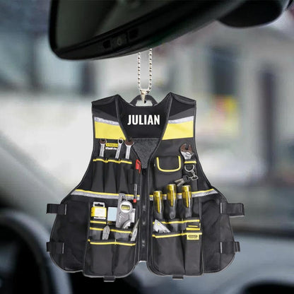 Custom Shaped Acrylic Car Hanging Ornament Electrician Tool Bag Ornament OO0085