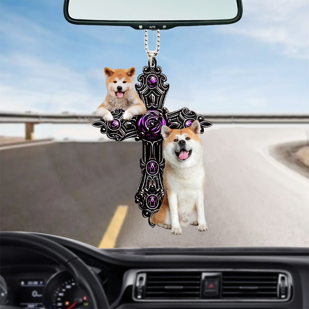 Akita Inu Pray For God Car Hanging Ornament Dog Pray For God Ornament Lasfour OO0767