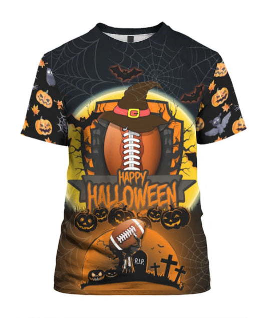 3D Halloween Football Shirt Men Women Halloween Gift For American Football Player TO1833