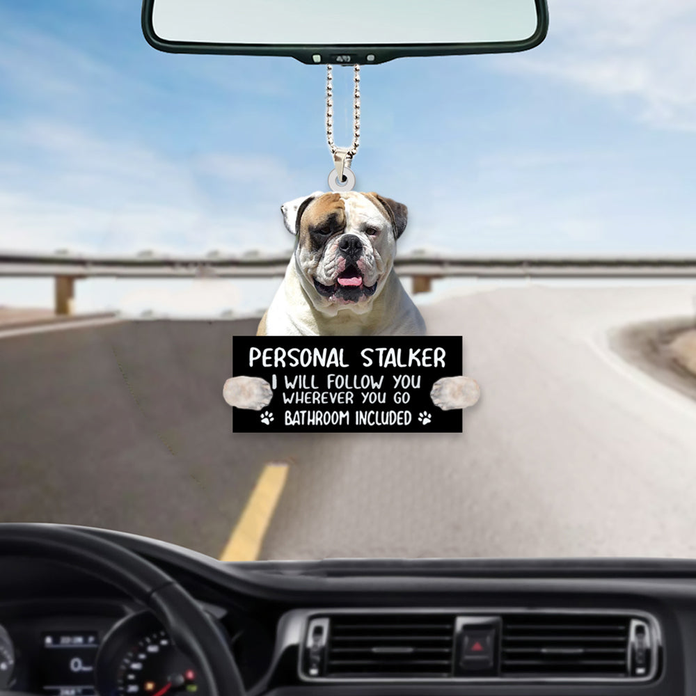 American Bulldog Personal Stalker Car Hanging Ornament OO1056