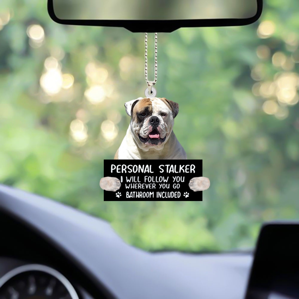 American Bulldog Personal Stalker Car Hanging Ornament OO1056