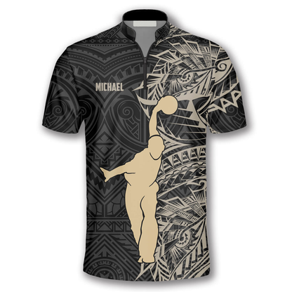 Apricot Bowling Player Custom Bowling Jerseys for Men, Tribal Bowling Shirt, Custom Bowling Shirt SO0679