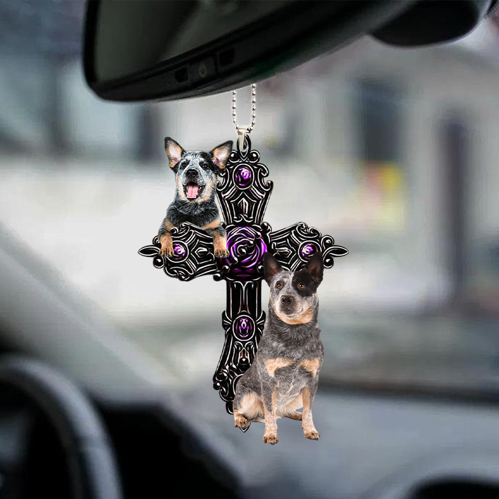 Australian Cattle Pray For God Car Hanging Ornament Dog Pray For God Ornament Lasfour OO0763