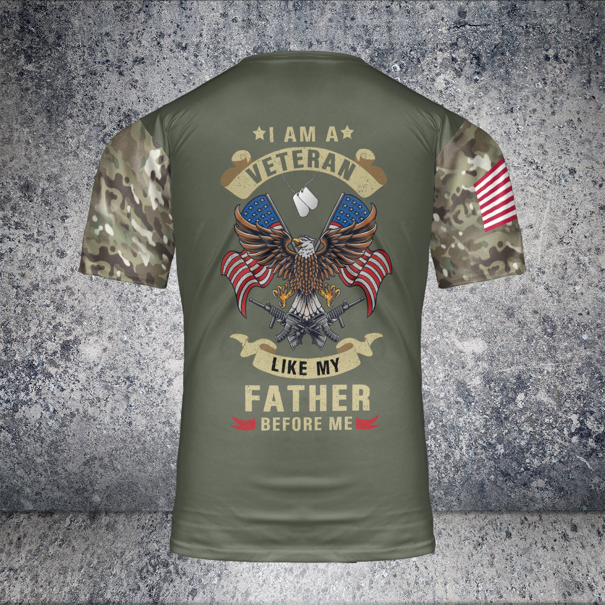 3D All Over Print Veteran Shirt I Am A Veteran Like My Father Before Me Gift For Veteran Dad TO0927