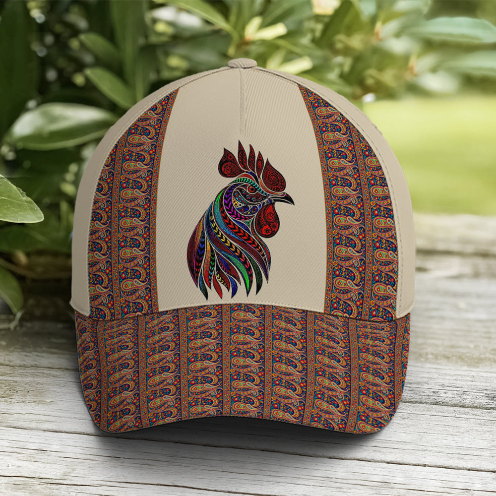 Rooster Chicken Leather Style Baseball Cap Lasfour CO0877