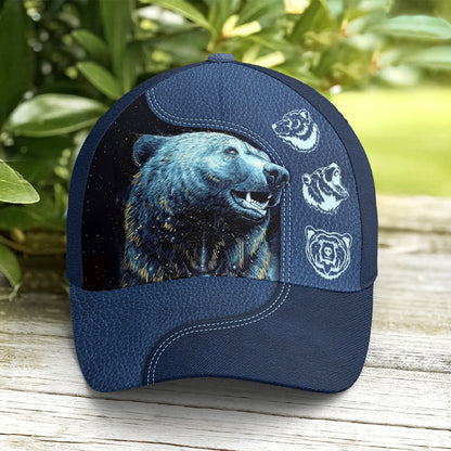 Navy Blue Darkness Moonlight Bear Baseball Cap Lasfour CO0852