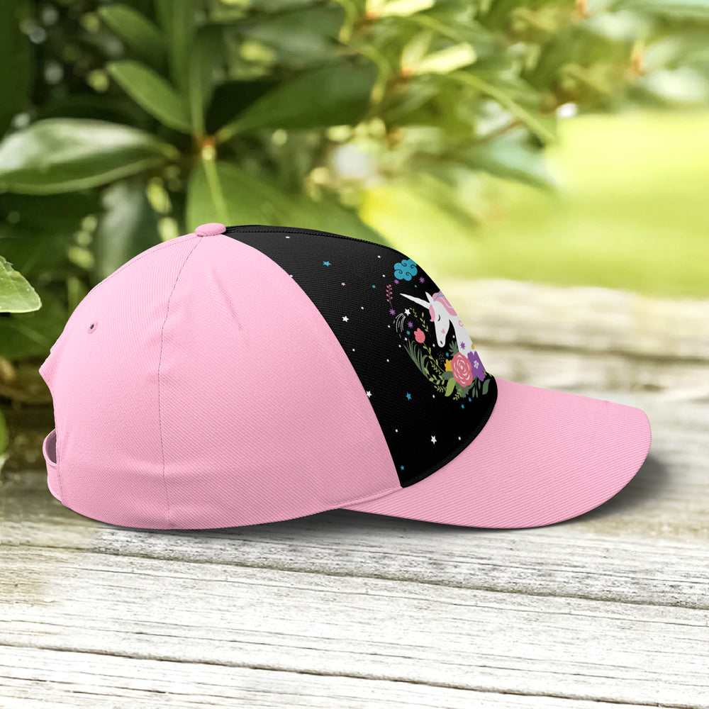 Floral Dreamy Unicorn Baseball Cap For Fantasy Creatures Lovers Lasfour CO0963