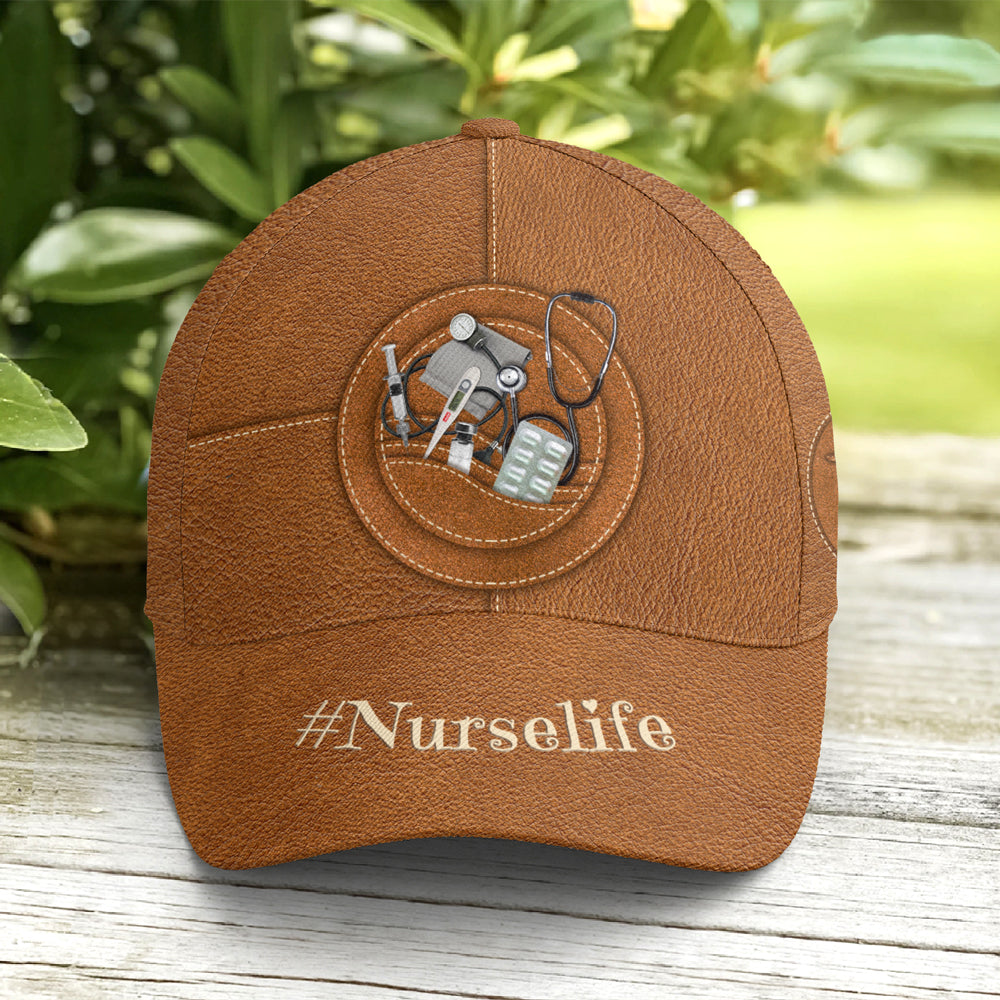 Nurse Life Leather Style Baseball Cap Lasfour CO0883