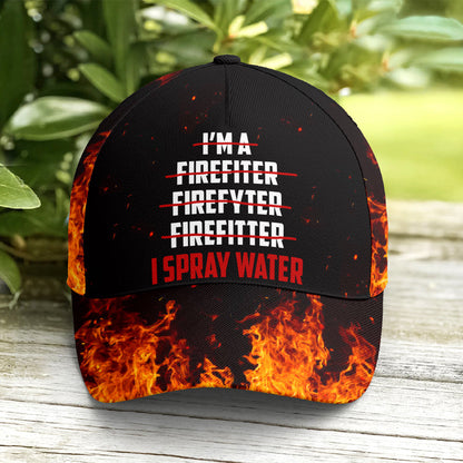 Funny Firefighter Spray Water Baseball Cap Lasfour CO0168