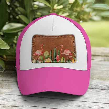 Flamingo And Cactus Classic Pink Baseball Cap Lasfour CO0893