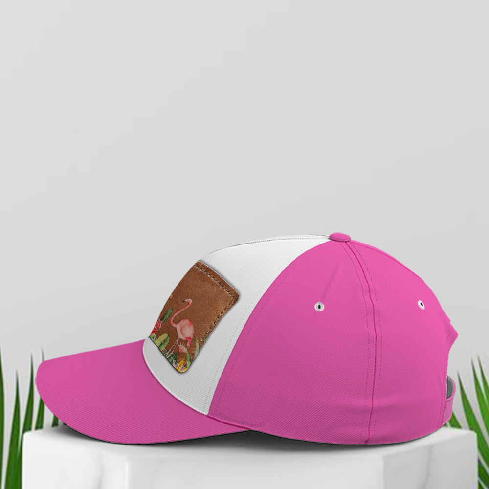 Flamingo And Cactus Classic Pink Baseball Cap Lasfour CO0893