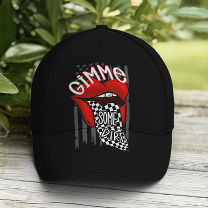 Gimme Some Dirt Racing Sassy Lips Baseball Cap Lasfour CO0848