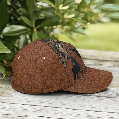 Hunting Deer Leather Style Baseball Cap Lasfour CO0843