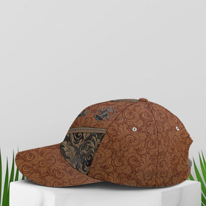 Hunting Deer Leather Style Baseball Cap Lasfour CO0843