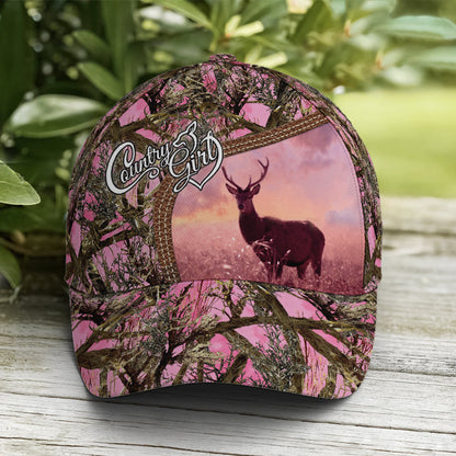 Pink Camouflaged Deer Hunting Baseball Cap Lasfour CO0748