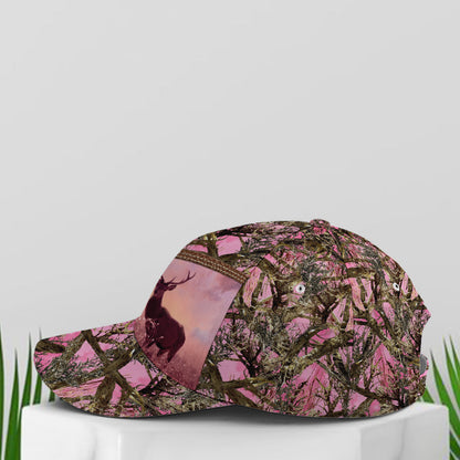 Pink Camouflaged Deer Hunting Baseball Cap Lasfour CO0748