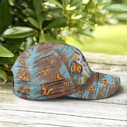 Elephant Butterfly In A Word Where You Can Be Jean Style Baseball Cap Lasfour CO0879