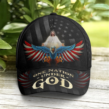 One Nation Under God America Eagle Baseball Cap Lasfour CO0940