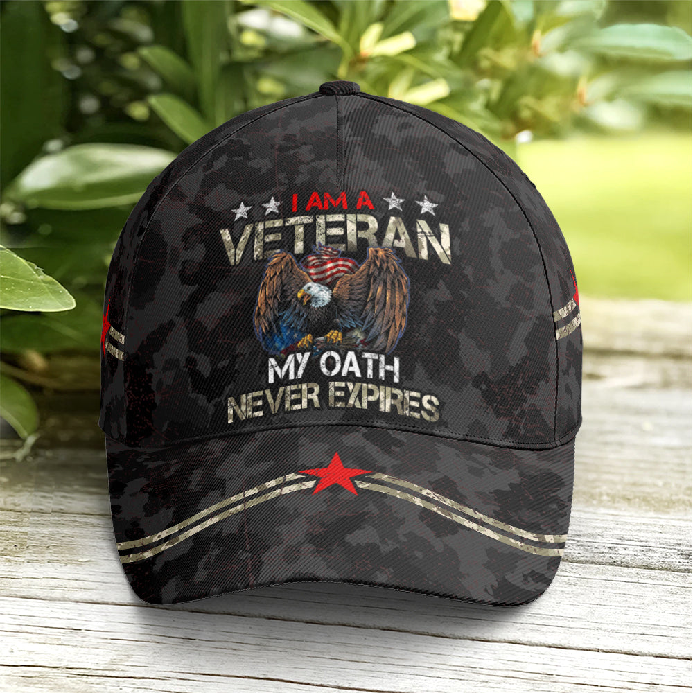 Army Veteran My Oath Never Expires Baseball Cap Lasfour CO0680