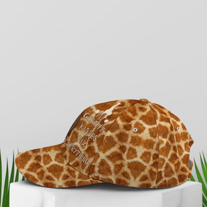 Baseball Cap For Giraffe Lovers Kisses Fix Everything Skin Pattern Lasfour CO0947