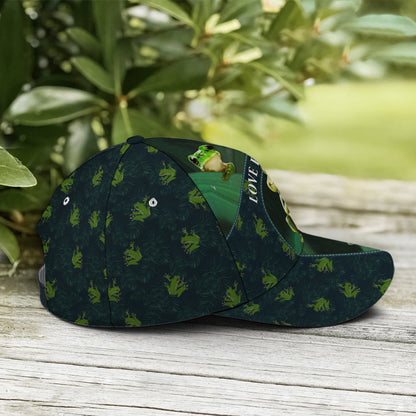 Frogs Vector Art Pattern Green Baseball Cap Lasfour CO0899