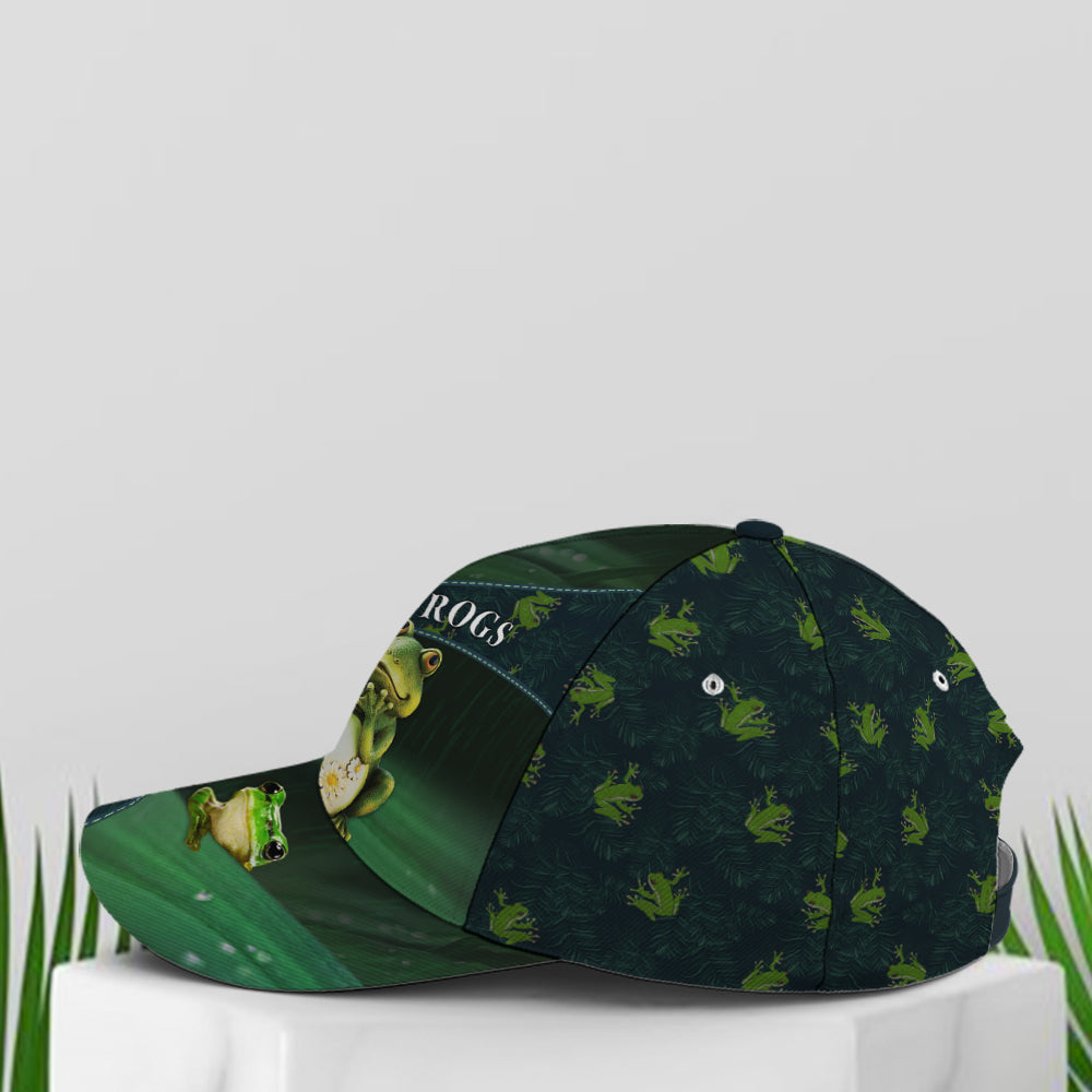 Frogs Vector Art Pattern Green Baseball Cap Lasfour CO0899