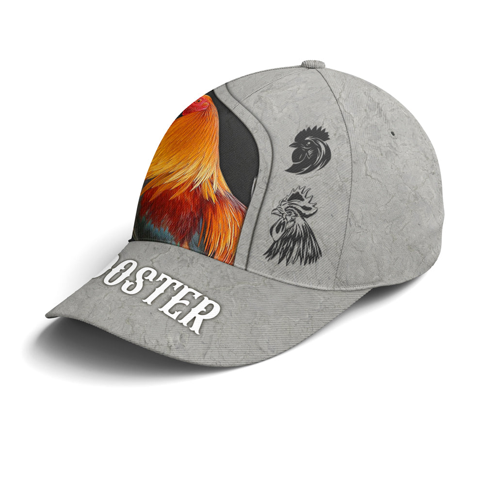 Rooster Vector Art Baseball Cap Lasfour CO0787