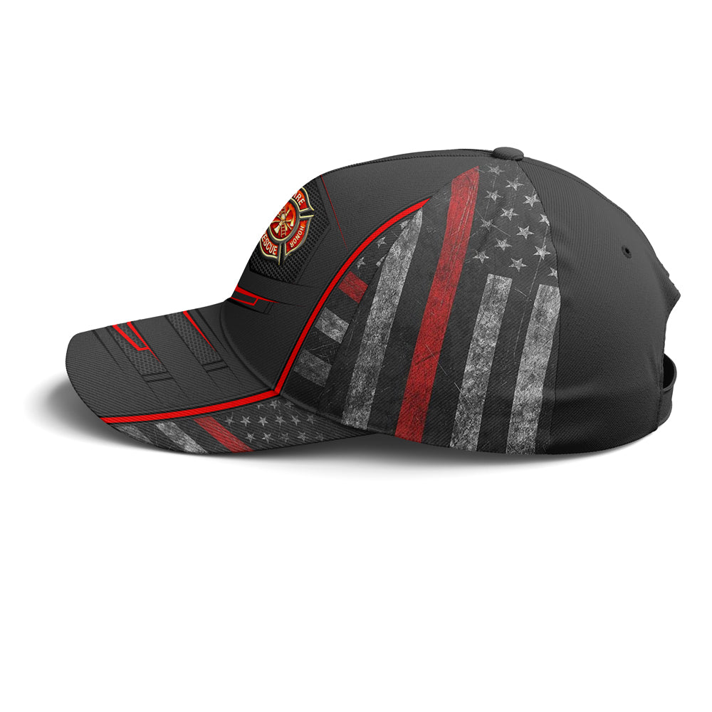 Cool Baseball Cap For Firefighter Vintage American Flag Lasfour CO0711