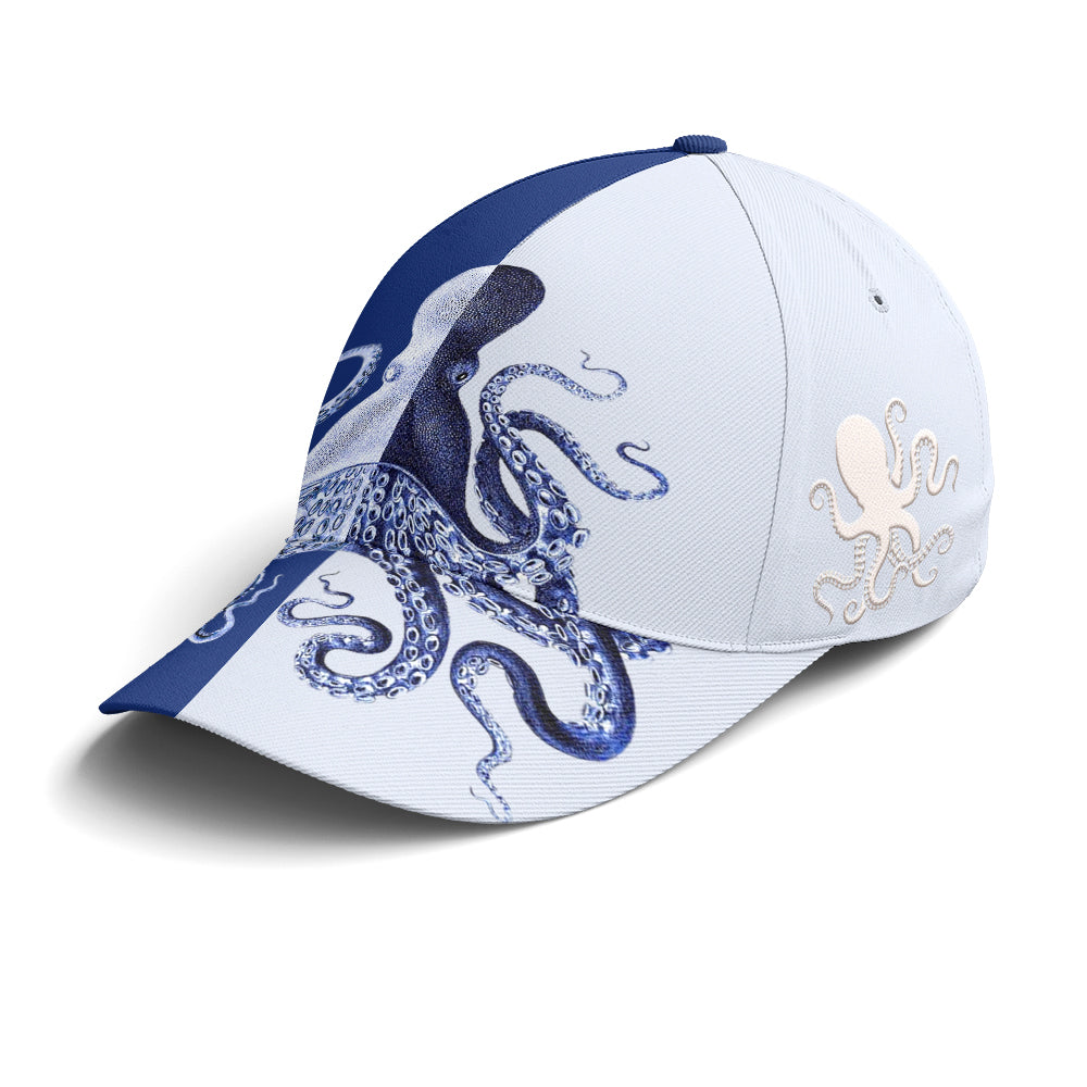 Baseball Cap For Octopus Lovers Two-tone Pattern Lasfour CO0943