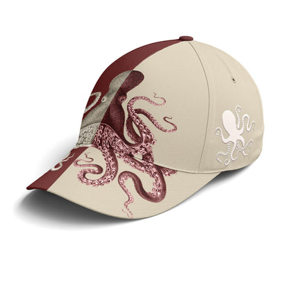 Baseball Cap For Octopus Lovers Two-tone Pattern Lasfour CO0943