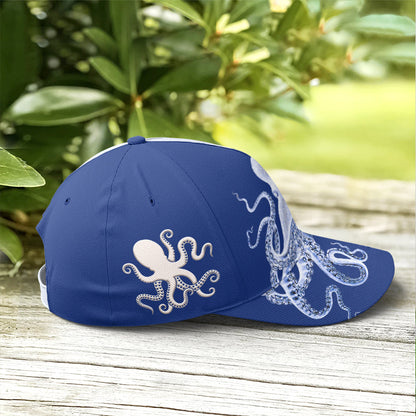 Baseball Cap For Octopus Lovers Two-tone Pattern Lasfour CO0943