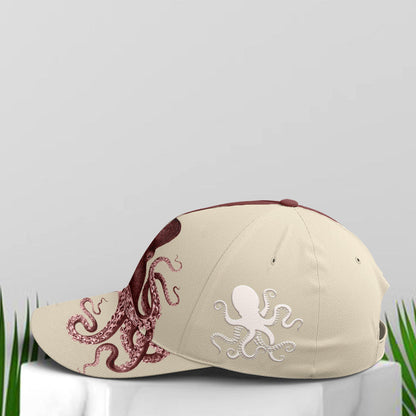 Baseball Cap For Octopus Lovers Two-tone Pattern Lasfour CO0943