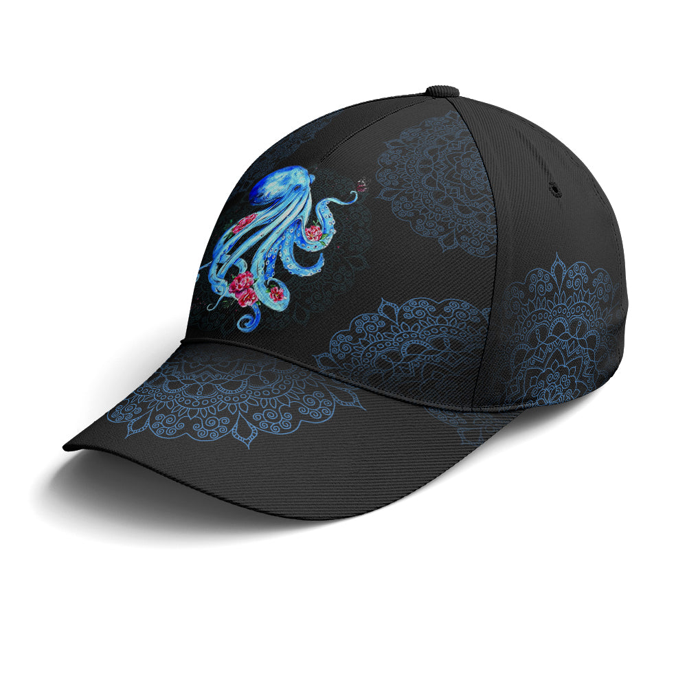 Baseball Cap For Octopus Lovers Vector Style Art Mandala Lasfour CO0742