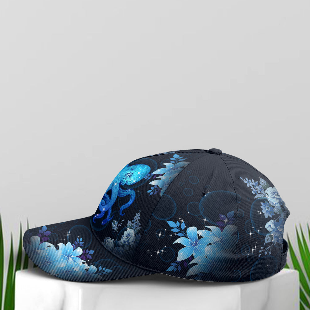 Baseball Cap For Octopus Lovers Vector Style Art Lasfour CO0743