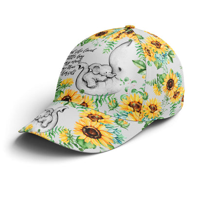 Mama Elephant With Sunflowers Baseball Cap Lasfour CO0789