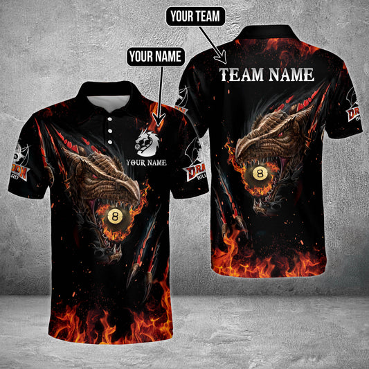 Lasfour Fire Dragon 3 Billiards Personalized Unisex Shirt BIA0023