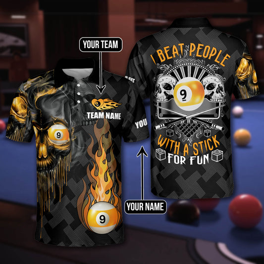 Lasfour Cue Billiards 9 Ball Expert Personalized 3D Shirt BIA0049