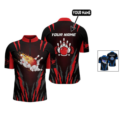 Custom Flame Bowling Jersey Unisex BO0074