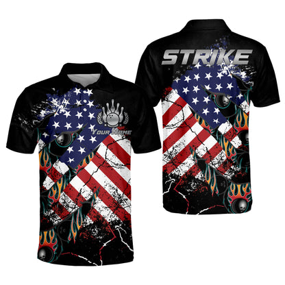 Custom Patriotic Bowling Jersey Men Women BO0129